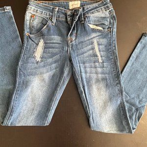 Girls Hudson Distressed Skinny Jeans Sz10
